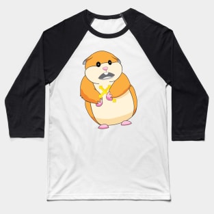 Scared Hamster with Cross Meme Hammond Baseball T-Shirt